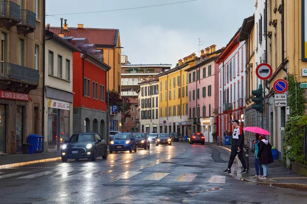 Bergamo Itália Maio 2019 Bela Vista Dos Edifícios Coloridos Bérgamo — Fotografia de Stock