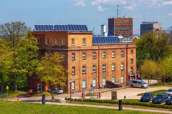 Gdansk Polen Mei 2017 Zicht Een Van Historische Bakstenen Gebouwen — Stockfoto