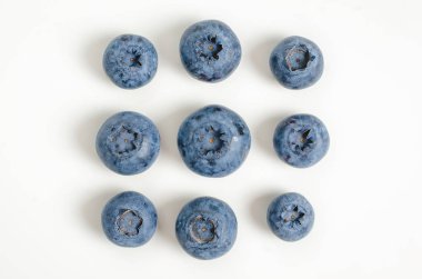 Yabanmersini izole edilmiş. Beyaz arka planda yabanmersini. Bilberry. Kesme yolu.
