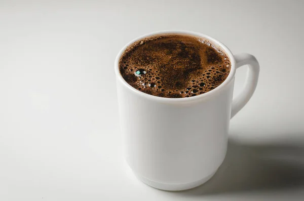 Coffee cup, ups of coffee, cocoa, chocolate. Coffee foam isolated on white background with clipping path.