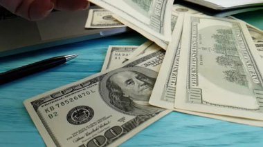 dolar Dizüstü masaüstü ağır çekim sinek