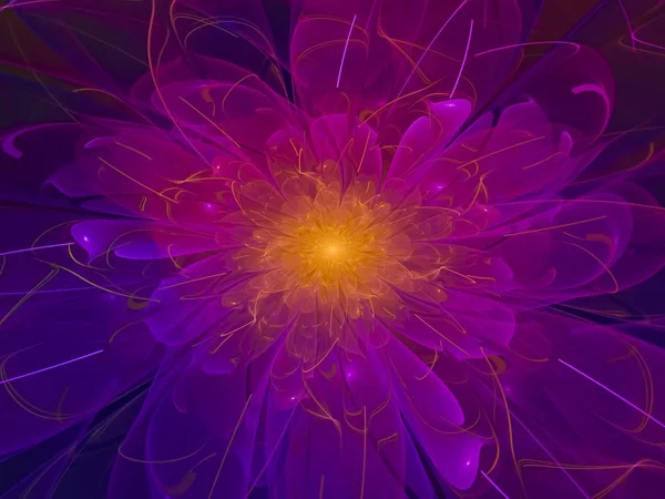 Fraktal soyut çiçek, güzel, dijital