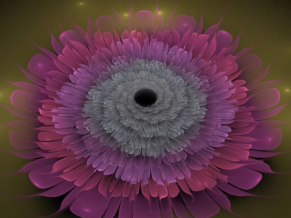 Fractal Digital Flower Decorative — Stock Photo, Image