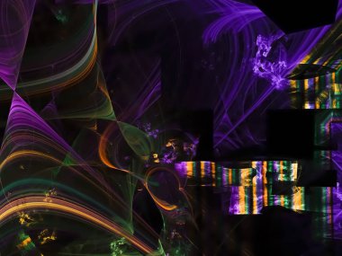 Soyut Fraktal dijital arka plan renkli