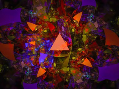 Soyut Fraktal dijital arka plan tasarım