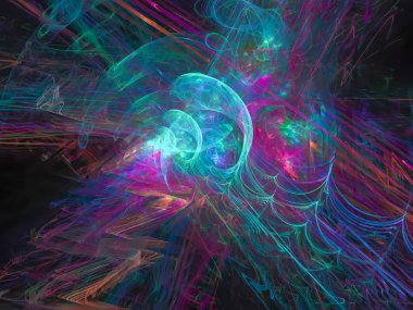 Soyut Fraktal dijital arka plan tasarım