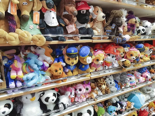 January 2018 Ukraine Kiev Shop Soft Toys Children Products Shopping — стоковое фото