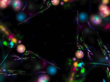 Soyut Fraktal renkli dijital arka planı