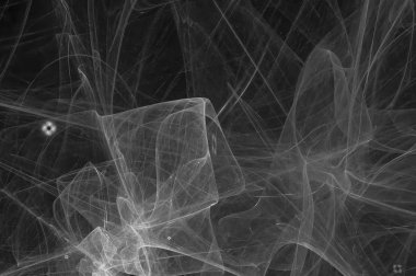 Fraktal soyut, dijital arka plan, yaratıcı tasarım, kaos siyah ve beyaz