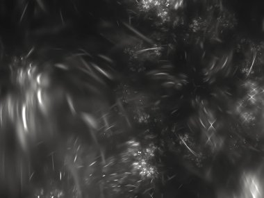 Fraktal soyut, dijital arka plan, yaratıcı tasarım, kaos siyah ve beyaz