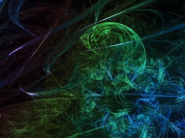 Soyut Dijital fraktal, yaratıcı renk tasarımı