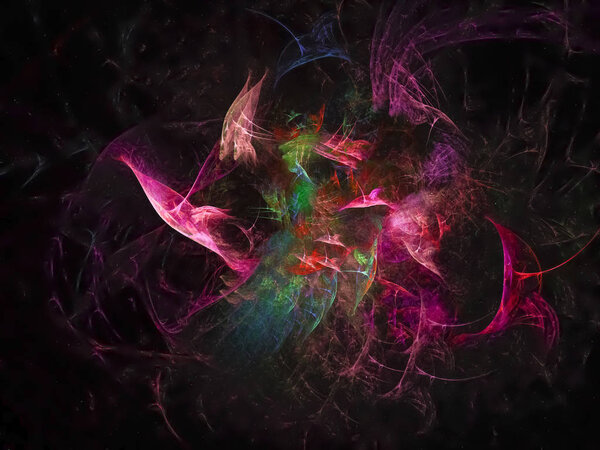Beautiful abstract digital fractal, design