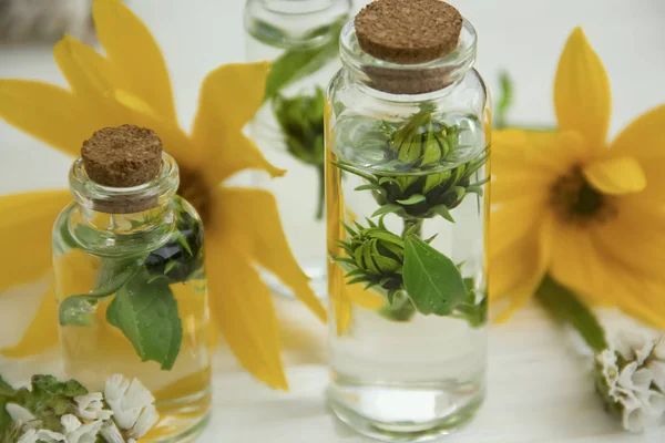 ayıklamak, çiçekler, madde Beyaz ahşap zemin üzerinde