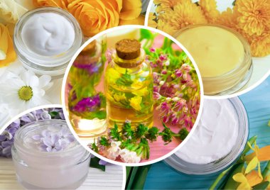 Krem Kozmetik çiçek kolaj