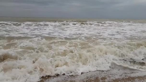 Onda Mar Tempestade Câmera Lenta — Vídeo de Stock