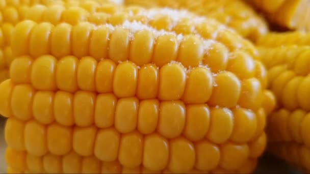Посипати Кукурудзою Сіллю Повільним Рухом — стокове відео