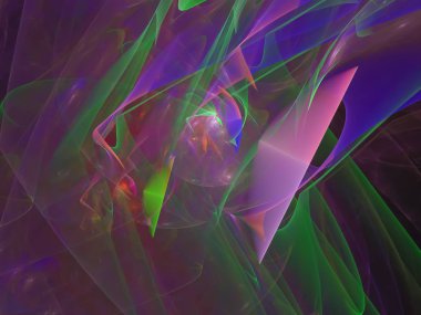 Soyut Dijital fraktal, fütüristik tasarımı, parti