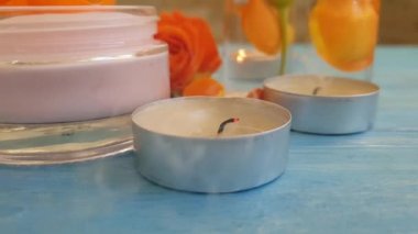 gül özü, mum, ağır çekim