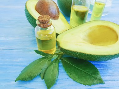 yağ, özü, ahşap zemin, organik kozmetik krem taze avokado
