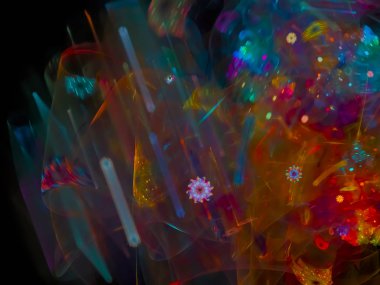 Fraktal dijital soyut güzel tasarım üretimi, şekil, dekoratif