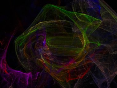 Fraktal dijital soyut güzel tasarım