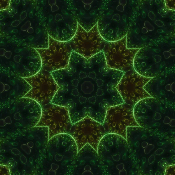 Fractal Digital Abstracto Hermoso Diseño Mandala — Foto de Stock