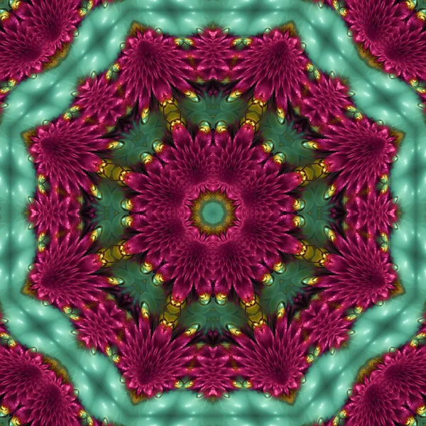 Abstract Digital Fractal Beautiful Design Mandala — Stock Photo, Image