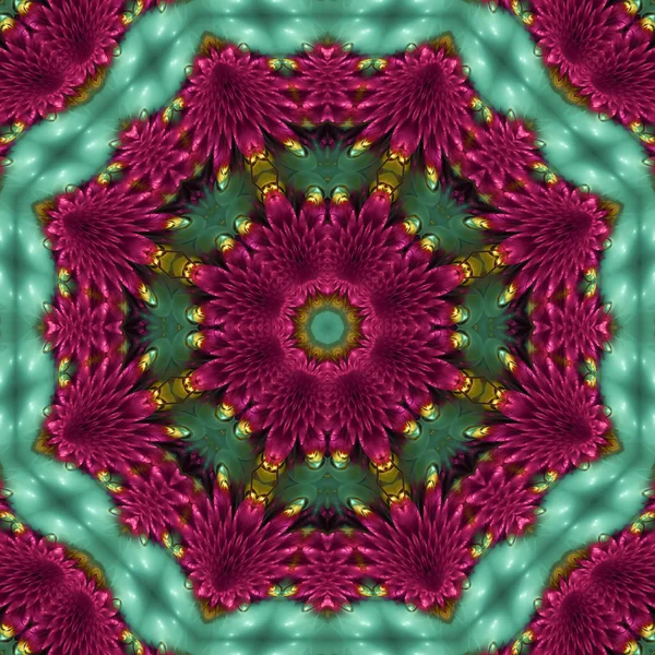 Abstrato Fractal Digital Belo Design Mandala — Fotografia de Stock