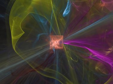 Soyut Dijital fraktal, güzel tasarım, futuristik