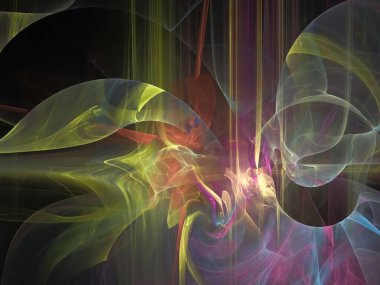 Soyut Dijital fraktal, yaratıcı tasarım, futuristik