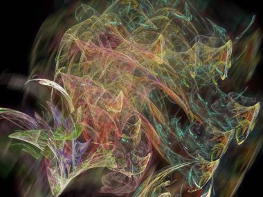 Dijital Soyut Fraktal, yaratıcı tasarım, sihirli