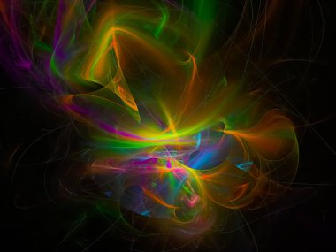 Dijital Soyut Fraktal, güzel tasarım, fantezi, şenlikli