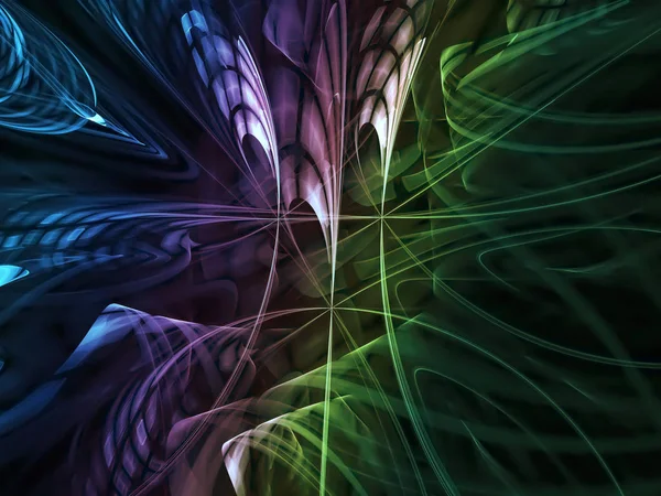 Абстрактный Фрактальный Цифровой Дизайн Творческий Магия — стоковое фото