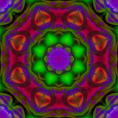 Dijital kaleydoskop arka plan, güzel tasarım