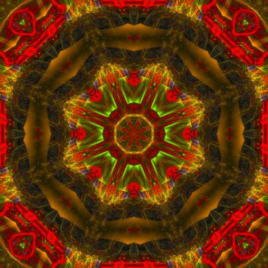 Soyut Dijital kaleydoskop arka plan, güzel tasarım, oriental