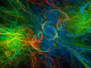  Fraktal dijital soyut güzel tasarım benzersiz disko