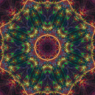 kaleydoskop dijital soyut mandala, oryantal