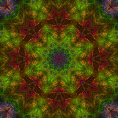 kaleydoskop dijital soyut mandala, oryantal