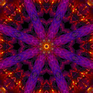 kaleydoskop dijital soyut mandala, oryantal