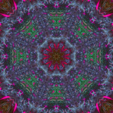 kaleydoskop dijital soyut mandala, oryantal