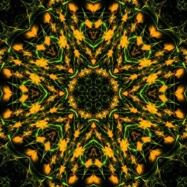 kaleydoskop dijital soyut mandala, oryantal