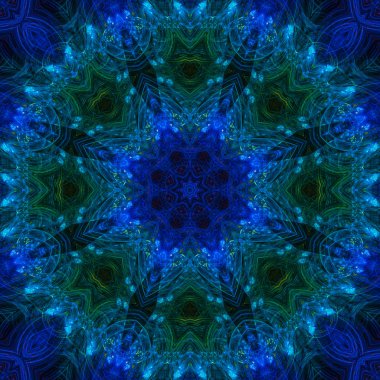 kaleydoskop dijital soyut mandala, oryantal