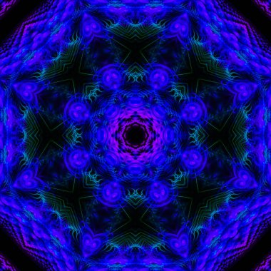 kaleydoskop dijital soyut mandala, oryantal