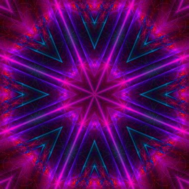 kaleydoskop dijital soyut mandala, oryantal