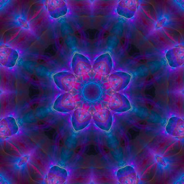 kaleydoskop dijital soyut mandala, oryantal