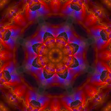 kaleydoskop dijital soyut mandala, oryantal