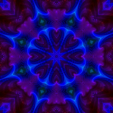 kaleydoskop dijital soyut mandala, oryantal