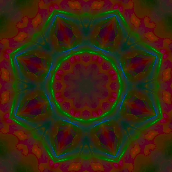 Kaleidoscope Digital Abstract Mandala Oriental — Stock Photo, Image