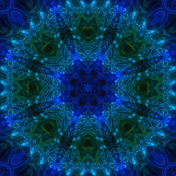 Caleidoscop Digital Abstract Mandala Oriental — Fotografie, imagine de stoc