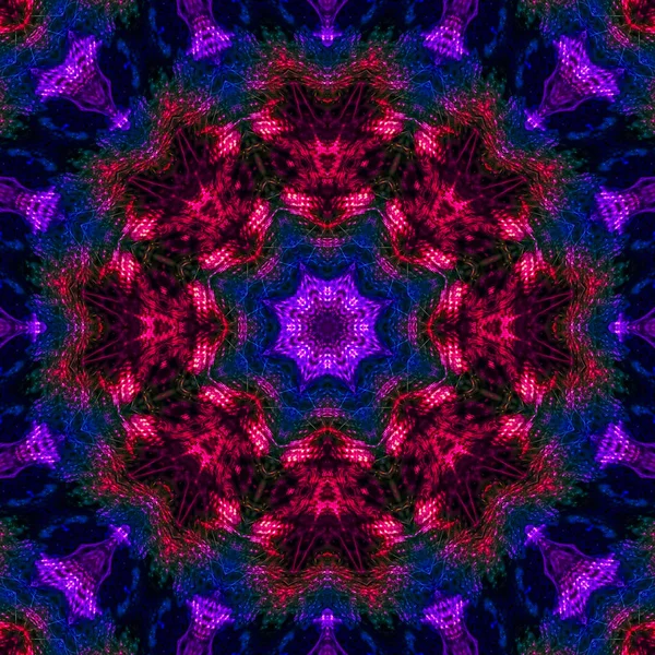 Caleidoscopio Digital Abstracto Mandala Oriental — Foto de Stock